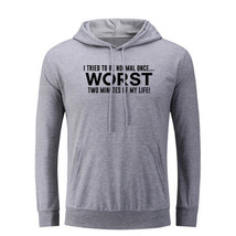 Trying to Be Normal Funny Hoodies Sweatshirt Sarcastic Slogan Graphic Hoody Tops - £20.69 GBP