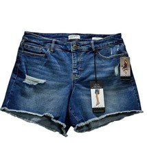 Sofia Jeans by Sofia Vergara Lila Easy Short High Low Hem Med Wash Denim Size 8 - £12.79 GBP