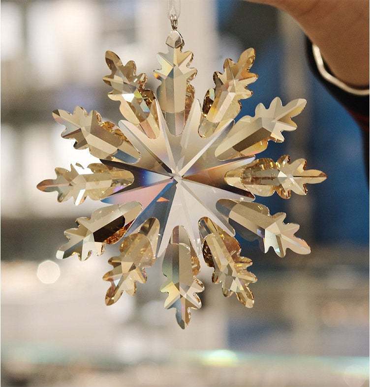 clearing Crystal snowflake car accessories,transparent snow flakes Car d... - $43.89