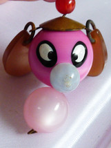 VTG Lucite pink beads Puppy dog figurine pendant - £23.79 GBP