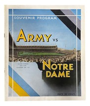 Armée Contre Notre Dame Novembre 28 1931 Officiel Jeu Programme - £106.33 GBP