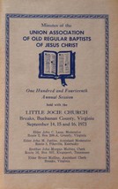 1973 Minutes of the Union Association of Old Regular Baptists of Jesus Christ - £9.09 GBP