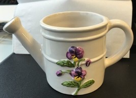 2.5&quot; Vintage Mini Porcelain Watering Can African Violets Flowers EUC Col... - £7.18 GBP