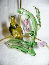 Ashton Drake Heirloom Ornaments Garden Of Glass Meadowlark&#39;s Song Bird - £21.31 GBP