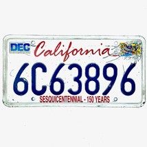  United States California Sesquicentennial Passenger License Plate 6C63896 - £13.23 GBP
