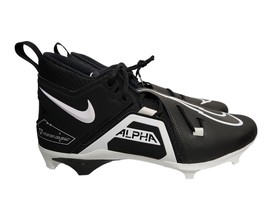Nike Alpha Menace Pro 3 CT6649-001 Mid Football Cleats Men Black Size 16 - £47.41 GBP
