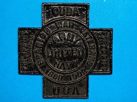 SPANISH AMERICAN WAR, USWV, LARGE METAL PLAQUE - $60.00