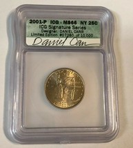 2001-P Limited Edition New York Quarter Coin #07280 Slabbed 25 Cents Dan... - £29.71 GBP