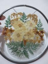 Vintage Wildflower and Co. dried flowers in glass with metal frame wall ... - $20.00