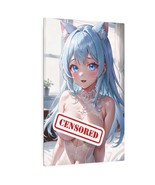 Custom Blue Haired Beauty Waifu - 8&quot; X 12&quot; Metal Print, Gift, Anime Wall... - $19.79