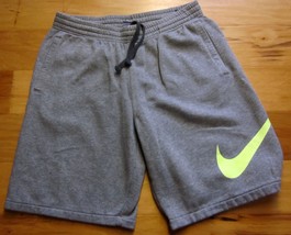 Men&#39;s Nike Tech Fleece Shorts Size XL Gray Retro Big Yellow Swoosh VGUC Nice - £51.13 GBP