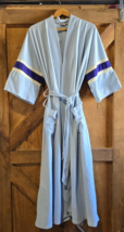 Munsingwear Robe Vintage 60s Blue Ivory Soft Full Length Size X Large XL - $49.99