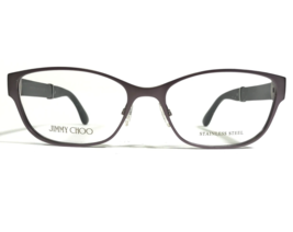 Jimmy Choo Eyeglasses Frames 184 17Q Black Purple Cat Eye Glitter 53-16-140 - £95.89 GBP