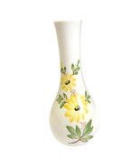 Vintage FTD 1980 Vase Made in Sado Portugal Yellow Floral Green Leaves 8... - £12.14 GBP