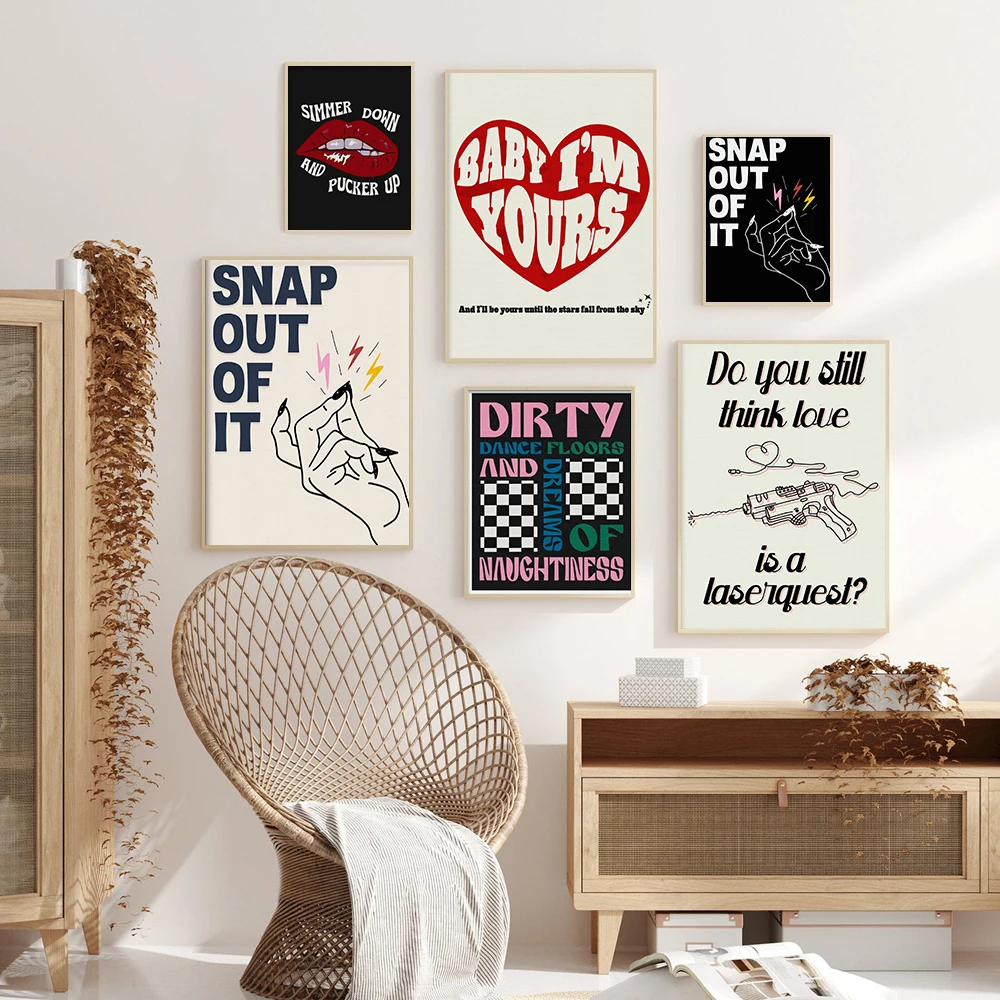 House Home Arctic Monkey Music Art Print Love Is A Mission Canvas Painting Wall  - £19.61 GBP