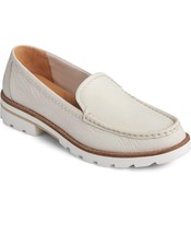 Sperry A/O Lug Loafer Women Slip On Moc Toe Loafers Size US 5M Ivory Leather - £33.78 GBP
