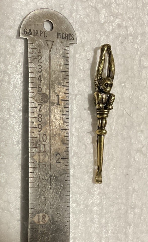 Brass Monkey Figural Mini Spoon 2.5” Detailed Tool Item image 6