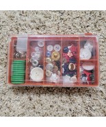 Button Assortment Box With An Array Of Buttons Various Colors and Sizes - £5.41 GBP