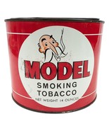 VINTAGE MODEL 14 OZ SMOKING TOBACCO TIN, MADE BY THE US TOBACCO COMPANY,... - $38.79