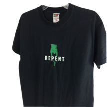 Vintage T-shirt Hume Lake Mulletia Mullet Gathering Y2K Repent Sz M black Tee - £39.56 GBP