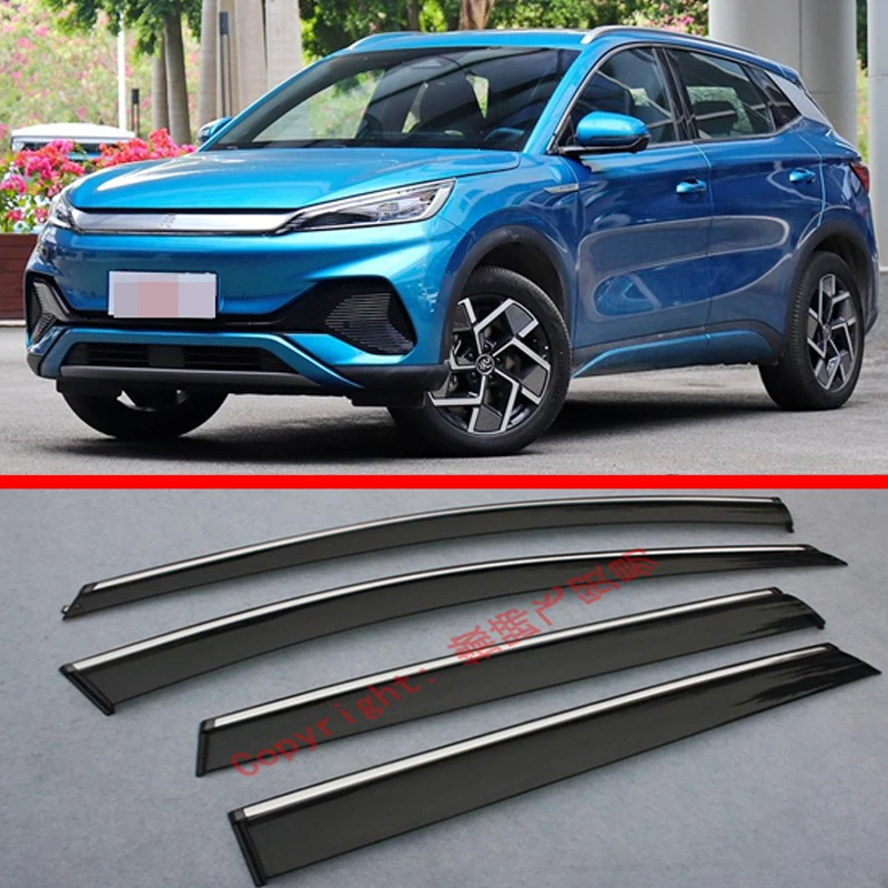 Window Wind Deflector  Rain/ Guard Vent For BYD ATTO 3 Yuan Plus 2022 2023 Car A - £81.11 GBP