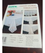 Floral  Tablecloth Franco Damask, 54x72 Cream New[23b] - $618.39 MXN