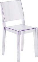 Flash Furniture Phantom Series Transparent Stacking Side Chair Set of 1, Clear  - £105.25 GBP