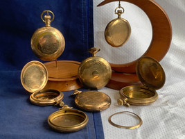 Gold Filled Pocket Watch Case Lot Supreme Victory Fahys Star CWC Co *Parts* - £552.28 GBP