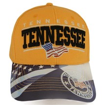 Tennessee Seal and American Flag Adjustable Baseball Cap (Orange) - £12.74 GBP
