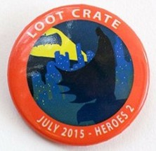 Loot Crate &#39;Heroes 2&#39; Pin - July 2015 - £3.14 GBP