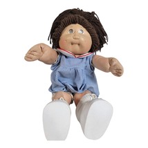 Vintage 1985 Cabbage Patch Kids Doll Brown Hair Eyes Dimples Original Outfit - £18.21 GBP