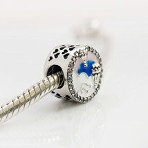 Authentic Pandora Charms 925 Sterling Silver ALE Beaded Ballon Blue Enamel Cubic - £22.37 GBP