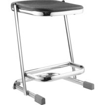 22 Inch Chrome Frame Elephant Z-Stool with Ergonomic Black Seat - $184.13