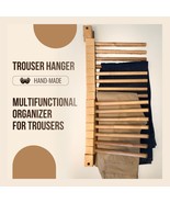WOODEN TROUSER RACK – Italian Wall Mounted Pants And Towel Hanger For Cl... - $2,012.49 MXN