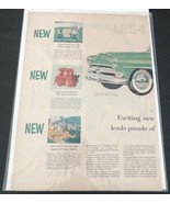 1954 HUDSON HORNET Car Art Large 2 Page Vintage Print Ad 1950s Art Poster - £4.43 GBP