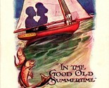 Vtg Postcard UDB - In the Good Old Summertime Comic Embossed  - Unused - $9.85