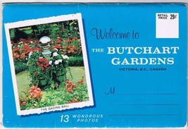 Postcard Booklet Welcome To Butchart Gardens Victoria BC 13 Photos - £2.77 GBP