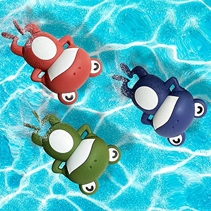 Cartoon Frog Bath Toy for Baby Swimming Pool Water Bathtub Baby Bath Toys - £7.36 GBP+