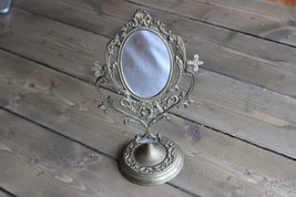 Antique Brass Mirror 10.5 x 6.25 inches - £79.37 GBP