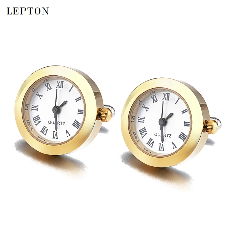 Hot Sale Battery Digital Watch Cufflinks For Men Lepton Real Clock Cuffl... - £10.81 GBP+