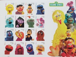 Sesame Street 50 Years &amp; Counting USPS Stamp Sheet of 16 ForeverStamps 2019 MNH - £15.58 GBP