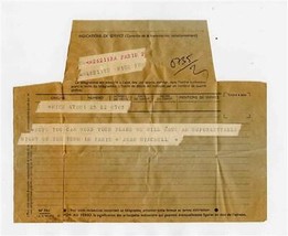 Joan Winchell LA Times to William Freemont Matador Restaurant French Telegramme  - £21.70 GBP