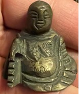 Vintage Old Cast Brass or Bronze Art Incense Holder Statue Buddha Asian Man - $445.52 MXN