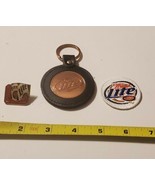 Harley Davidson Copper Miller Lite Key Chain Patch &amp; Pin Collection  - £12.67 GBP