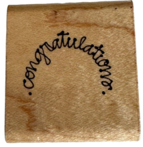 DOTS Rubber Stamp Congratulations Cursive Writing Card Making Words Smal... - $2.99