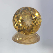 Hessonite Garnet Untreated 6.6 mm Round Cut Ceylon Gemstone 1.17 Carat - £22.01 GBP
