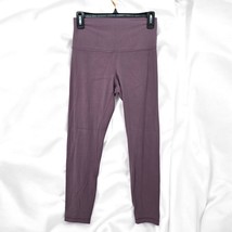 Lululemon Leggings Woman 8 Purple 26&quot; Waist 23&quot; Inseam 33&quot; Length Preowned - $23.36