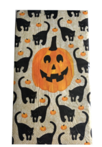 Halloween Black Cat Pumpkin Paper Dinner Napkins Hand Bath Buffet Towels... - $19.48