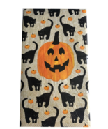 Halloween Black Cat Pumpkin Paper Dinner Napkins Hand Bath Buffet Towels... - £15.25 GBP