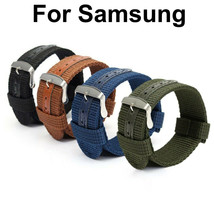 For Samsung Galaxy Watch Active 2 40mm/44mm Military Canvas Nylon Strap ... - $6.99